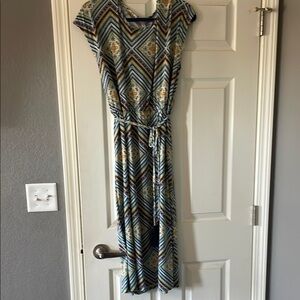 Elegant Chevron Maxi Dress